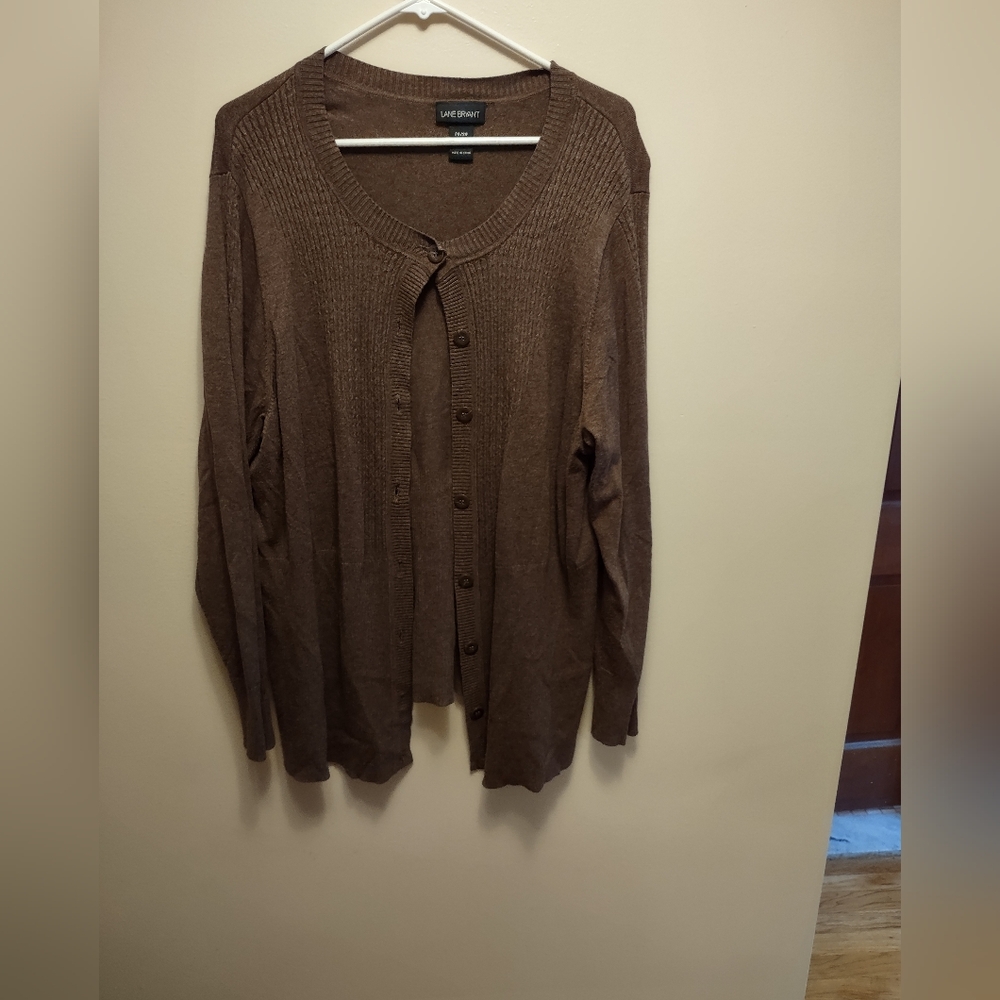 Lane Bryant Brown Knit Sweater Sz 26/28 4x
